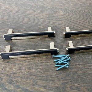 NEW Drawer Pull Cabinet Handle, Set of 4, Black Gold 5" long x 3.75" wide
